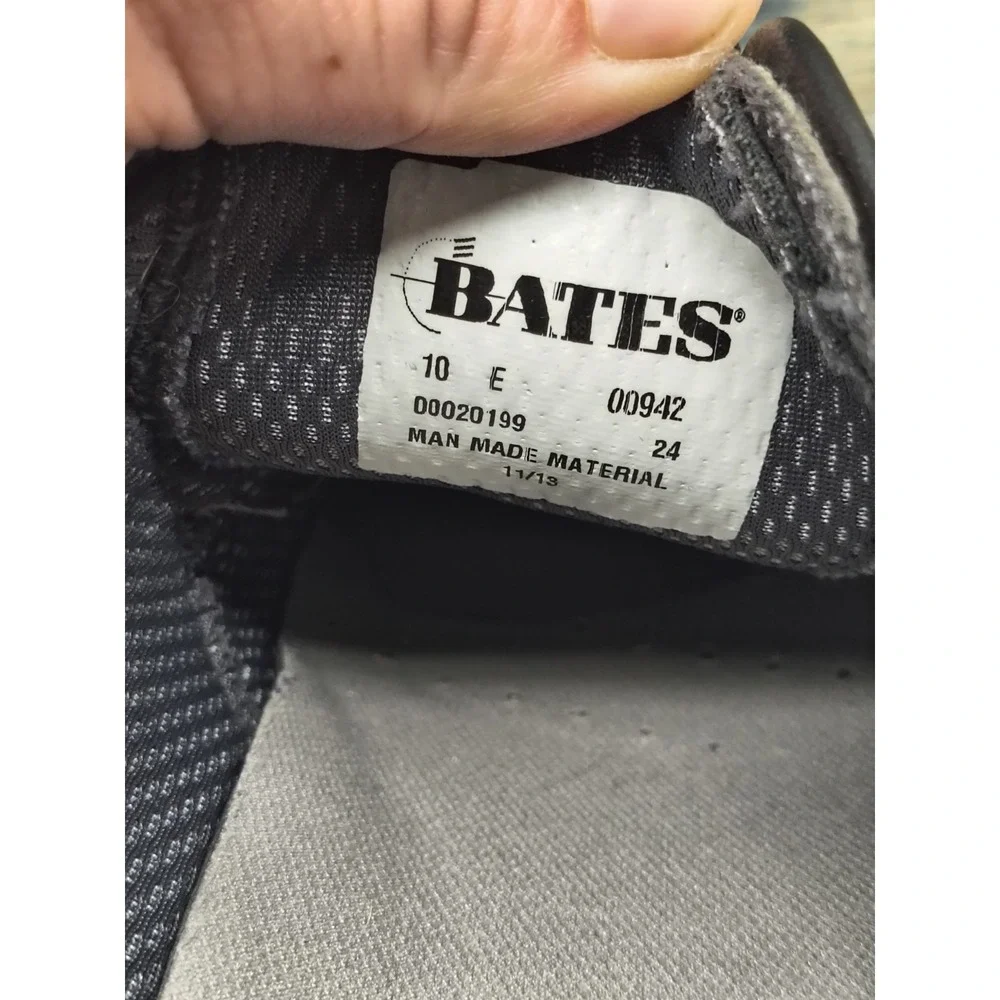 Bates Black‎ Shiny Lace-Up Vibram Military Dress Shoes, Size 10 E Formal Wedding